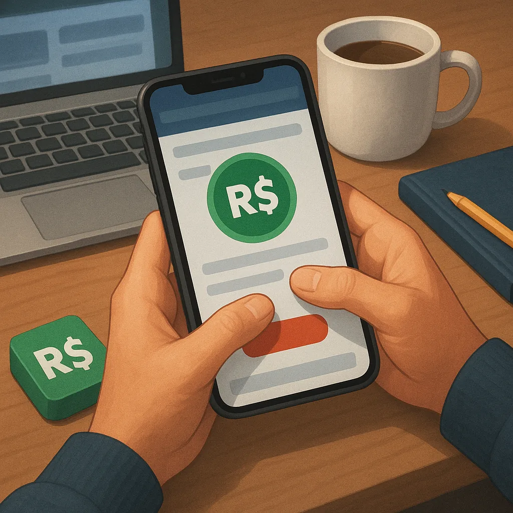 Imagem editorial moderna para how to get free Robux in Roblox